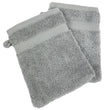 Load image into Gallery viewer, Face Cloth Wash Mitt Set Turkish Cotton Silver Grey