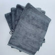 Load image into Gallery viewer, Cotton Bamboo Face Cloth Wash Mitt Set Pack of 4 Silver Grey