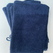 Load image into Gallery viewer, Cotton Bamboo Face Cloth Wash Mitt Set Pack of 4 Navy Blue