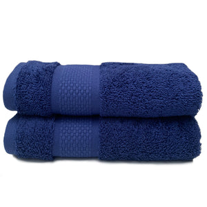Navy Blue Guest Towels 600gsm 2 Pack