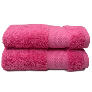 Pink Guest Towels 600gsm 2 Pack