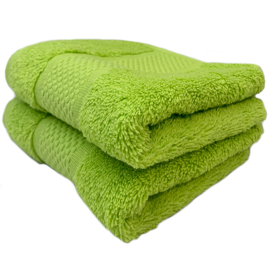 Lime Green Guest Towels 600gsm 2 Pack