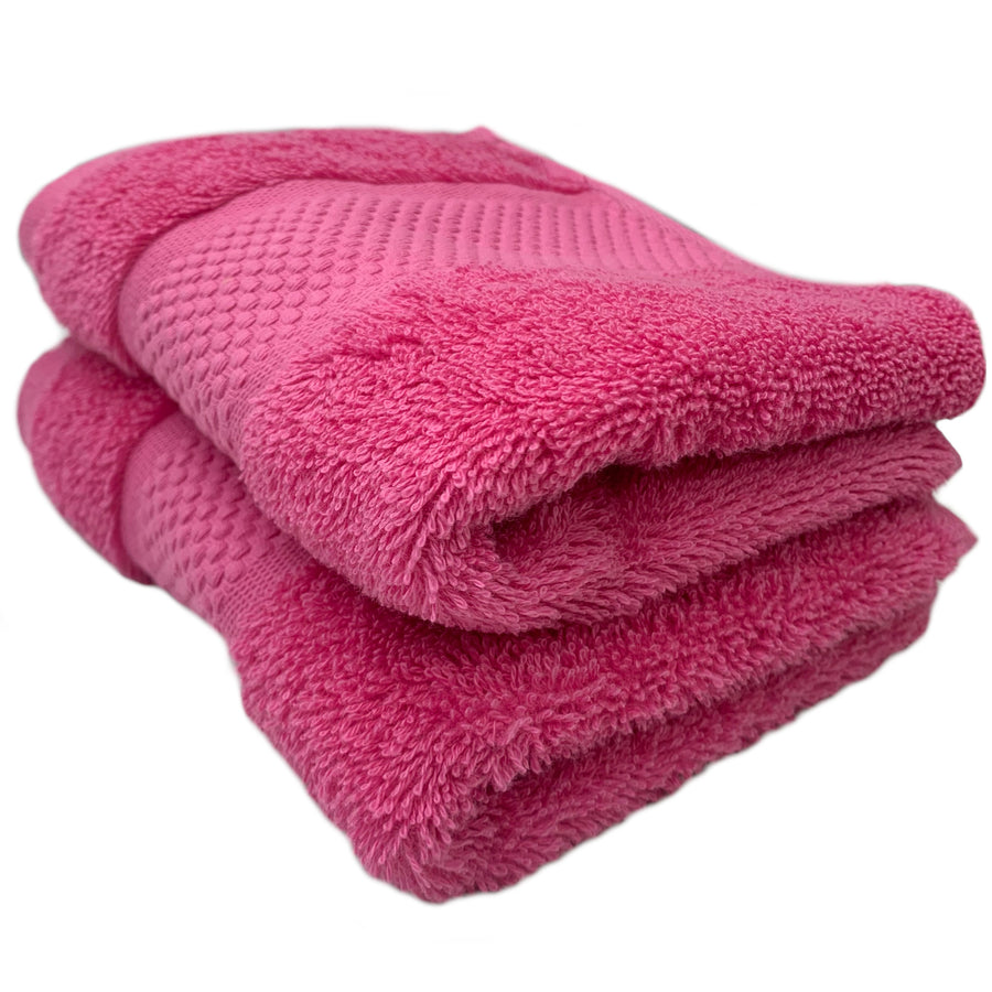 Pink Guest Towels 600gsm 2 Pack