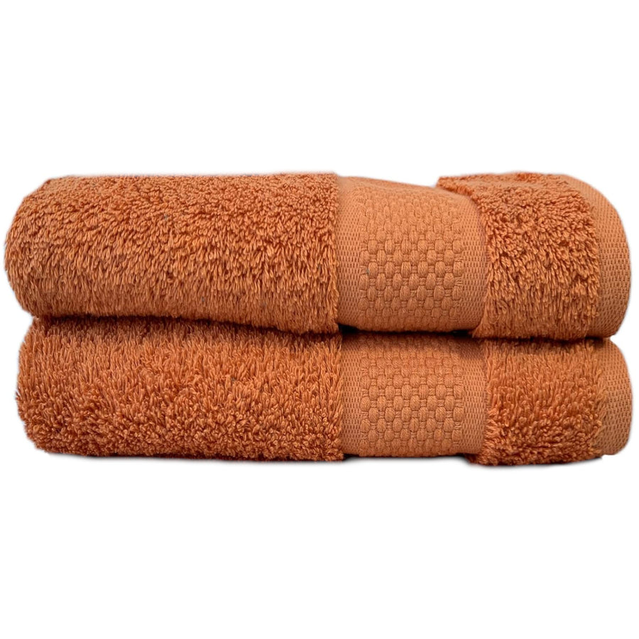 Orange Guest Towels 600gsm 2 Pack