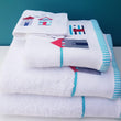 Load image into Gallery viewer, Turkish Combed Cotton Embroidered Towels 550gsm Beach Hut
