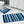 Load image into Gallery viewer, Bath &amp; Pedestal Mat Set Non Slip Stripe Design Blue
