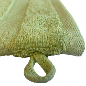 Face Cloth Wash Mitt Set Turkish Cotton Sage Green