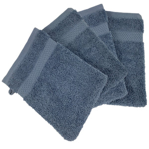 Face Cloth Wash Mitt Set Turkish Cotton Pacific Blue