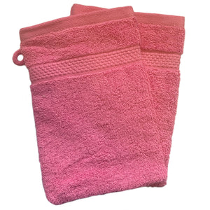 Face Cloth Wash Mitt Set Turkish Cotton Pink