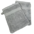 Load image into Gallery viewer, Face Cloth Wash Mitt Set Turkish Cotton Silver Grey
