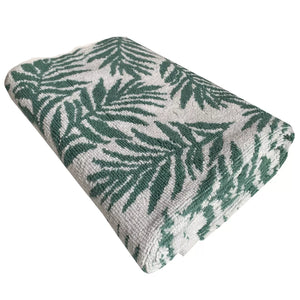 Turkish Combed Cotton Towels 500gsm Green Leaf Design
