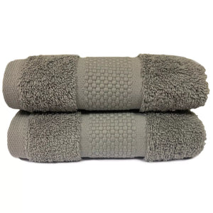 Silver Grey Guest Towels 600gsm 2 Pack