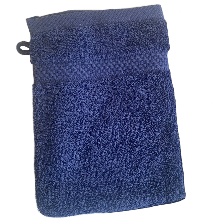 Turkish Organic Combed Cotton Towels 600gsm Navy Blue
