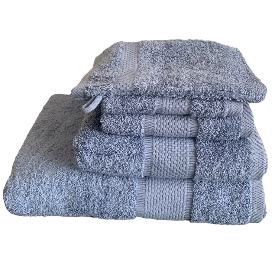 Turkish Organic Combed Cotton Towels 600gsm Pacific Blue