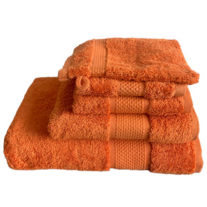 Turkish Organic Combed Cotton Towels 600gsm Orange