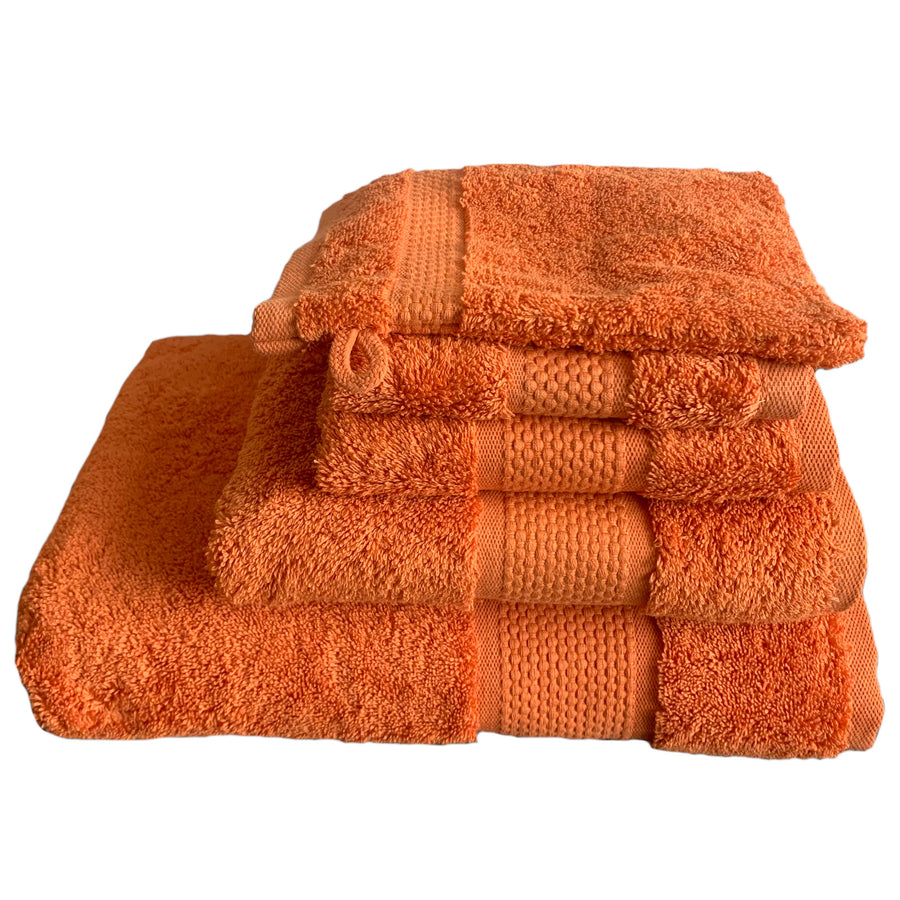 Turkish Organic Combed Cotton Towels 600gsm Orange