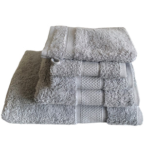 Turkish Organic Combed Cotton Towels 600gsm Silver