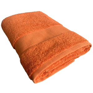 Turkish Organic Combed Cotton Towels 600gsm Orange