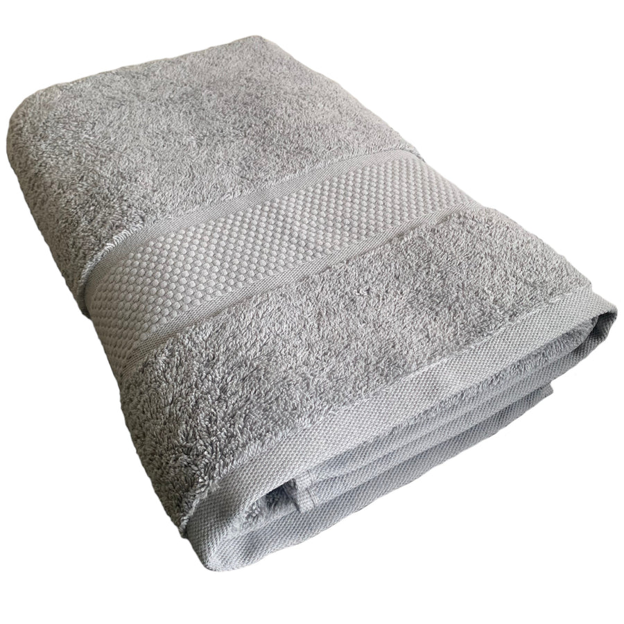 Turkish Organic Combed Cotton Towels 600gsm Silver